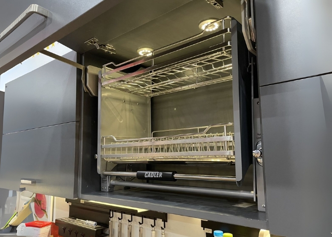 Giá bát đĩa nâng hạ dạng nan Inox 304