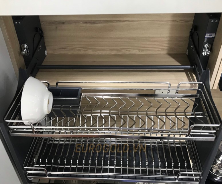 Giá bát đĩa nâng hạ dạng nan Inox 304