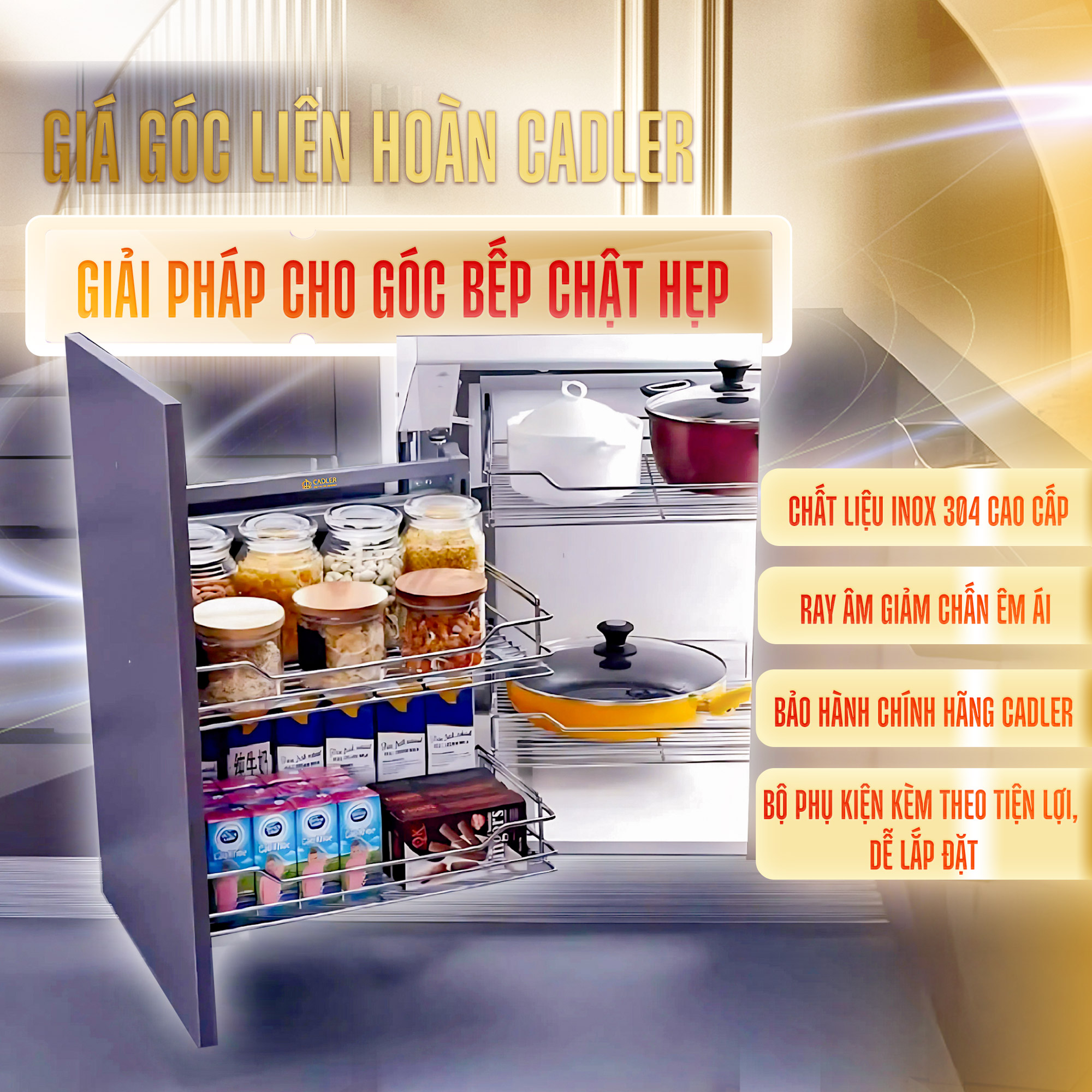 Kệ Đựng Gia Vị Cadler Sự Lựa Chọn Hoàn Hảo Cho Không Gian Bếp Hiện Đại