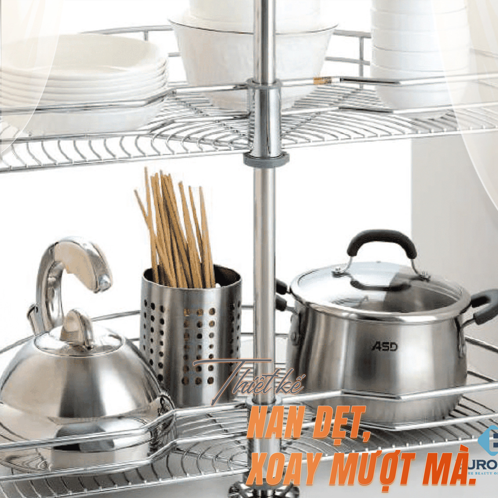 Mâm Xoay 1/2 Inox 304 Cadler, Giải Pháp Thông Minh Cho Không Gian Bếp Hiện Đại Mâm Xoay 1/2 Inox 304 Cadler, Giải Pháp Thông Minh Cho Không Gian Bếp Hiện Đại