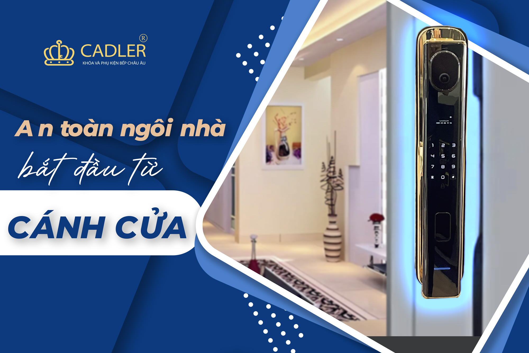 Khóa Vân Tay Cadler VT-X6-22K Nâng Tầm Không Gian Hiện Đại 