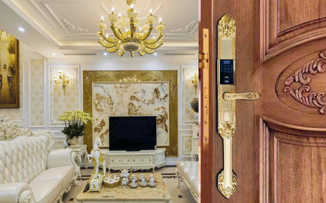 Khóa Cửa Thông Minh Cho Cửa Gỗ khoa cua thong minh cadler 7